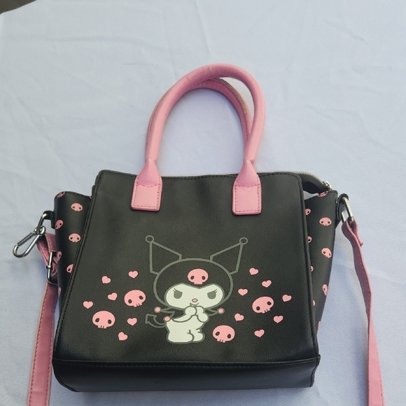 Sanrio Handbags - Kuromi Cute Black and Pink Handbag